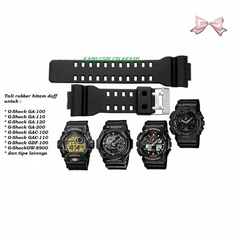 Hitam Casio G-SHOCK GA-100 GAC-100 GAC-110 GD-100 Tbw100 สายสีดํา.