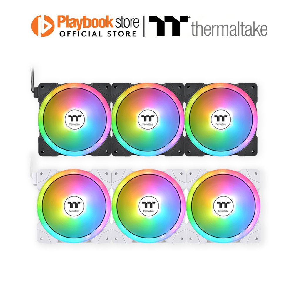 Thermaltake SWAFAN EX12 3-Pack Black/Snow Magnetic ARGB Sync TT Premium Edition พัดลมระบายความร้อนพี