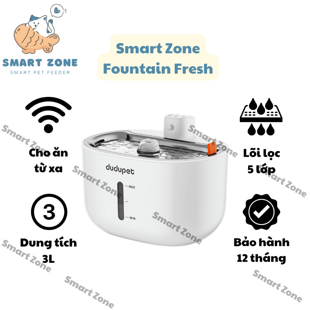 Smart Zone Fountain Fresh - Dudu Pet Smart Automatic Water Cat Drinker