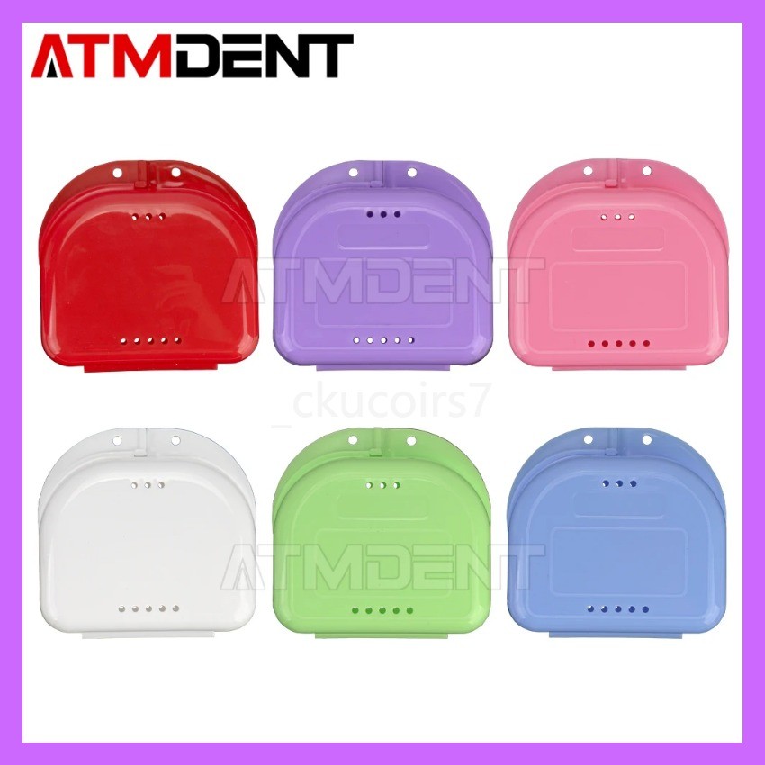 tk ขายร้อน  1Pc Dental Denture Box Denture Tray Box Dental Orthodontic Braces Retainer Case Protect