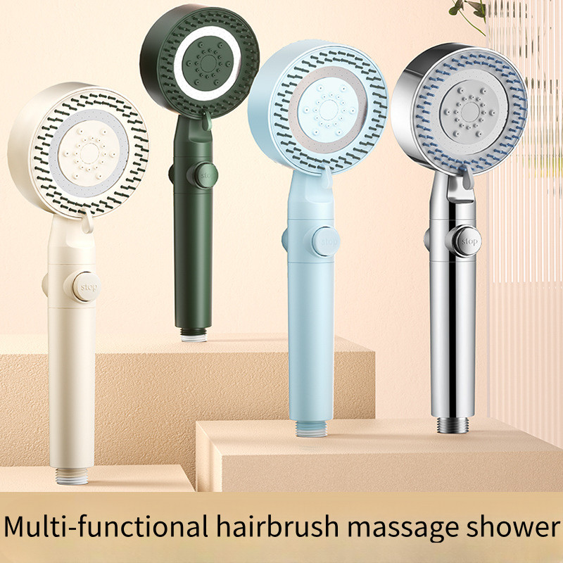 DDhome เกียร์ห้านวดฝักบัวอาบน้ำกรองหัวฝักบัวสเปรย์หวีหัวบัวอาบน้ำ