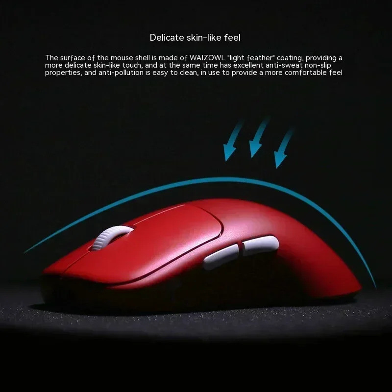 OGM Waizowl Cloud mosue เมาส์บลูทูธไร้สาย3โหมด Paw3395อุปกรณ์การยศ