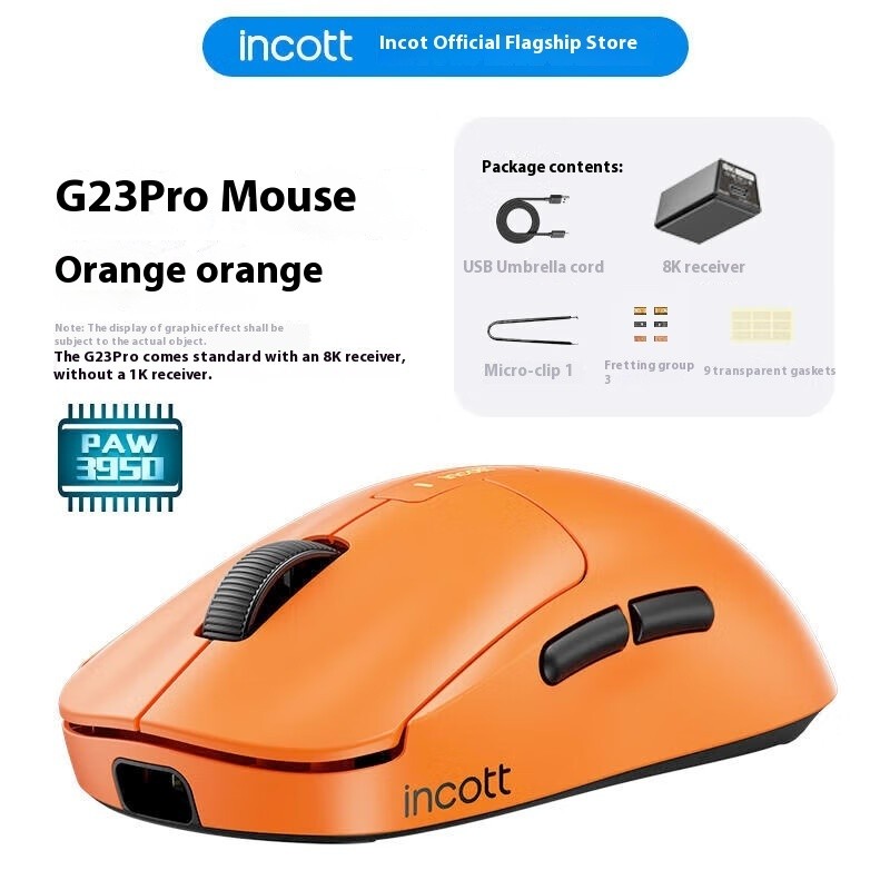G23 Incott Pro สวิตช์เซ็นเซอร์ PAW3950เมาส์ไร้สายเมาส์สำหรับเ