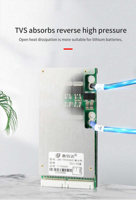 ❤ JBD BMS 16S 17S 20S บอร์ดสมดุล 30A 40A 50A Lifepo4 ชุดแบตเตอรี่พร้