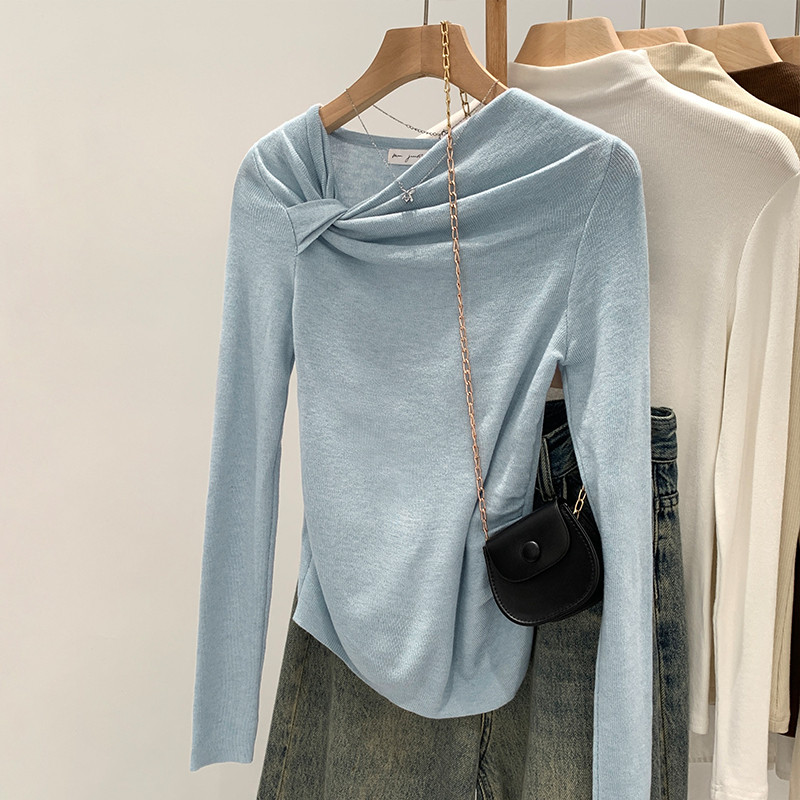 79975 จีบปกไม่สม่ําเสมอถัก Classy Top