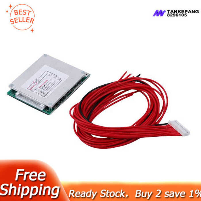 ❤ 14S 52V 35A Li-Ion Lipolymer Battery Protection BMS PCB Board With Balance For Ebike Escooter