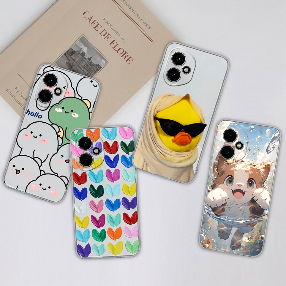 สําหรับ Huawei Honor 400Pro กรณีที่มีสีสัน Love Heart Shell ซิลิโคน TPU Clear ปกหลังสําหรับ 400 Pro ปลอก Honor400 กรณีกระเป๋าโทรศัพท์กันชน Capa