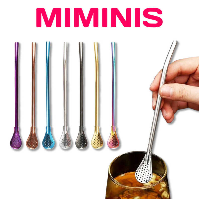 Minimis - UNIQUE STAINLESS STEEL STRAW SPOON H661 เกรดอาหารสแตนเลส