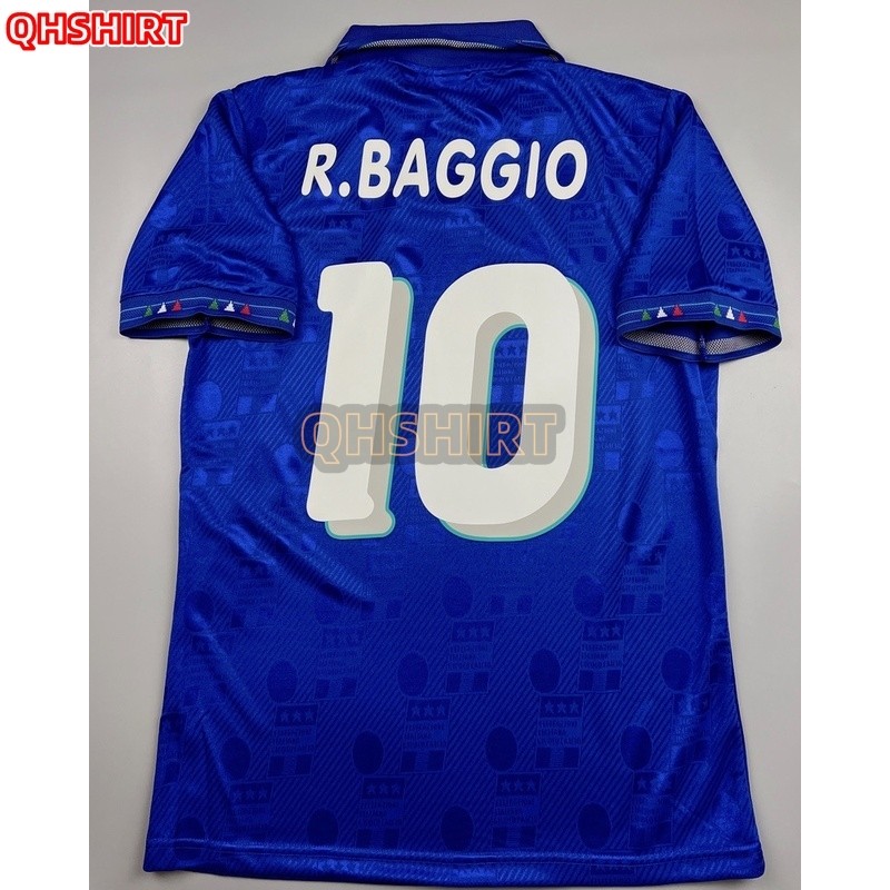 เสื้อบอล ย้อนยุค ทีมชาติ อิตาลี่ 1994 เหย้า Retro Italy Home พร้อมเบอร์ชื่อ 10 BAGGIO เรโทร คลาสสิค