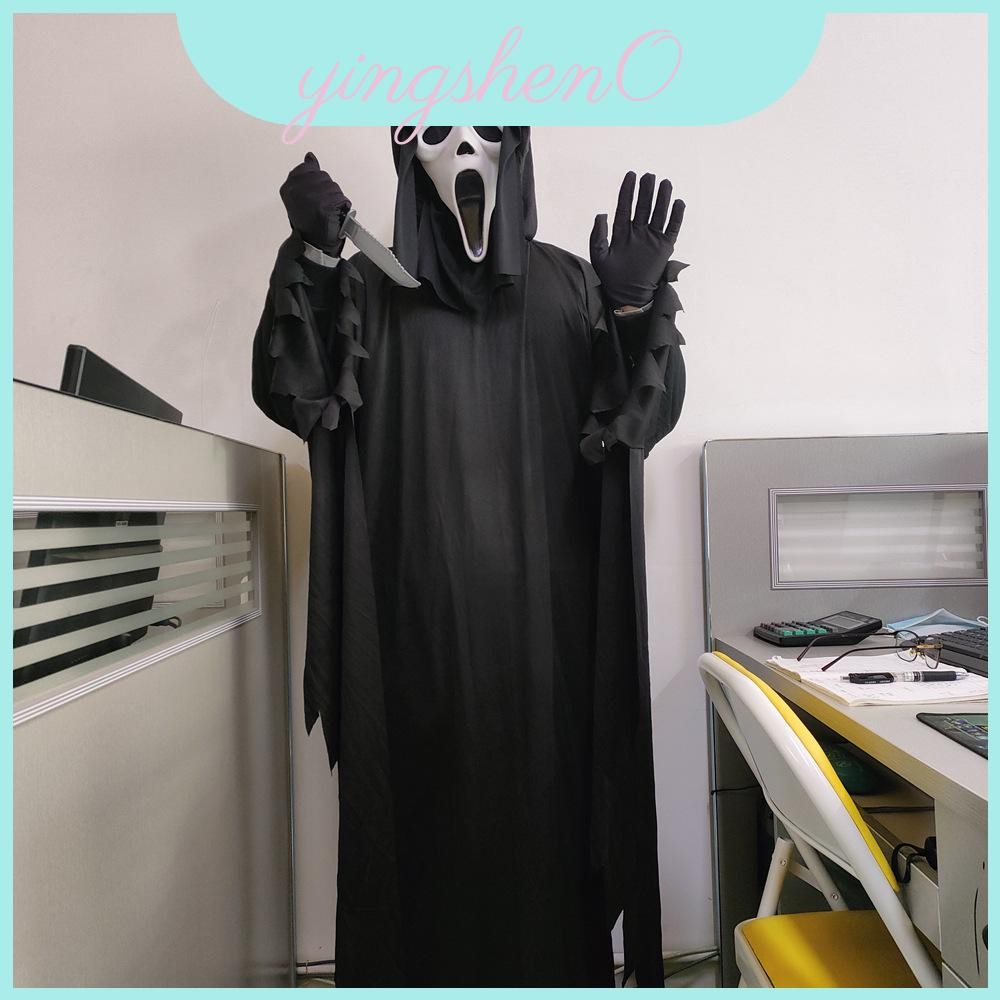 Make Statement A พร้อม Ghost Face คอสเพลย์ฮาโลวีนชุด Decor Party Accessory