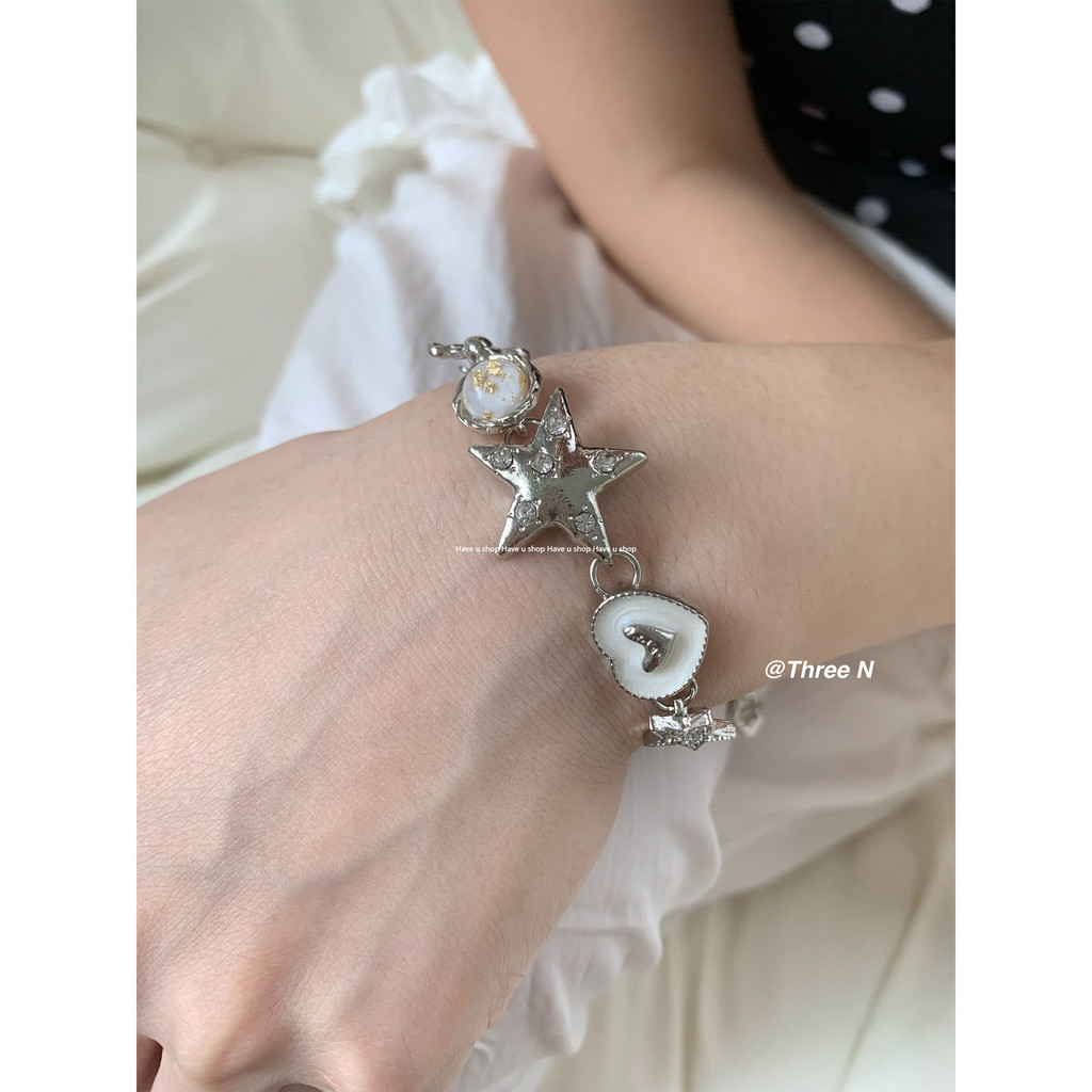 Have u shop Korean Heavy Industry ins Star Love Bracelet All-Match Niche Design Bracelet Bracelet Fe