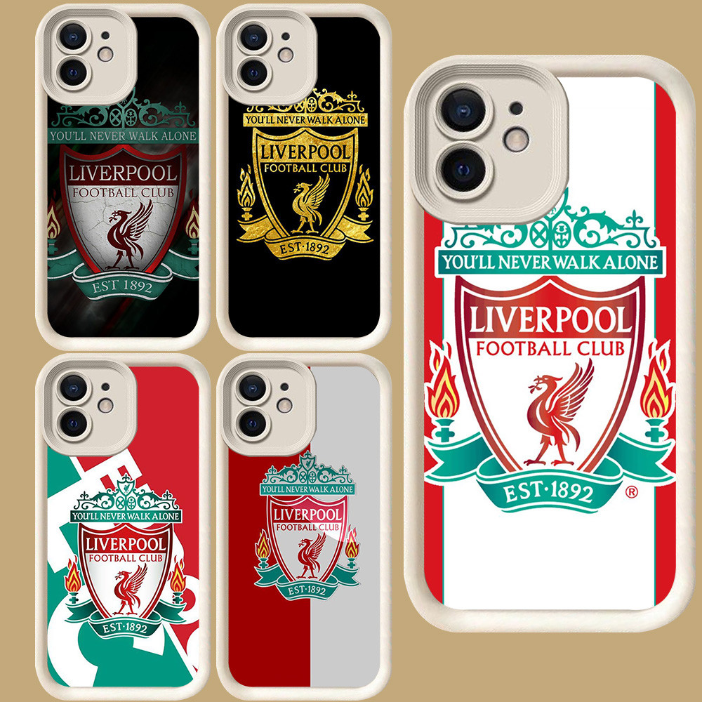 R39 L-liverlpool ฟุตบอล fc สําหรับ iPhone 15 11 12 Mini XR X XS Pro Max สีขาว