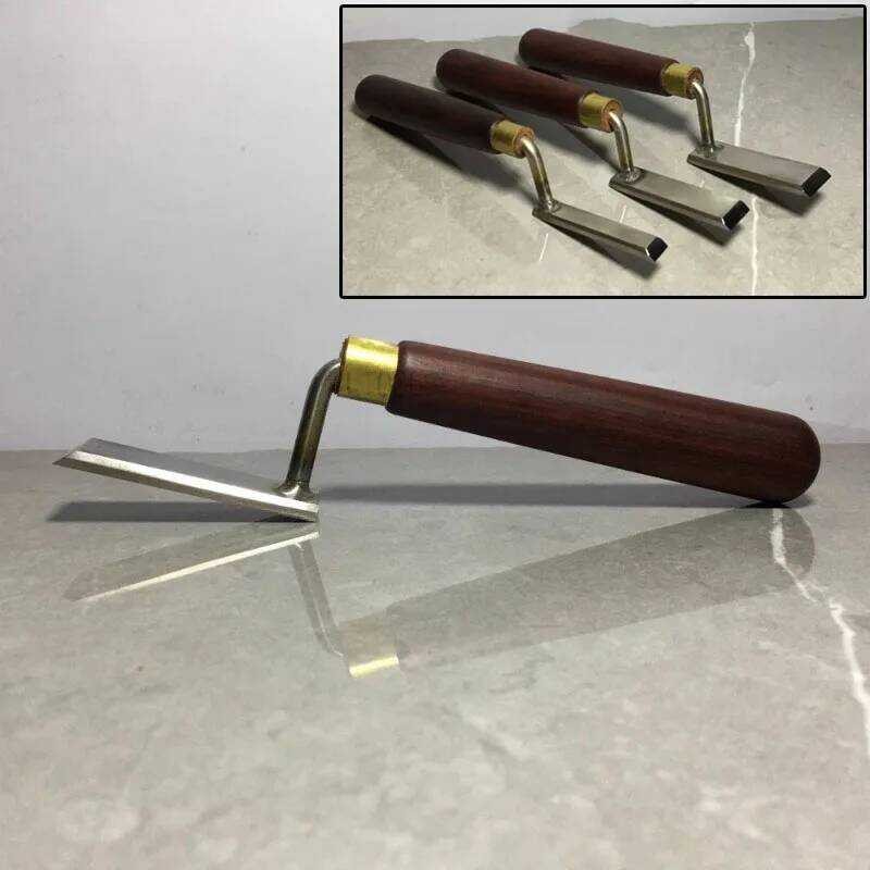 Wooorking Groove Trimming Special High Foot Shovel Knife White Steel Long Neck Carving Chisel Wood
