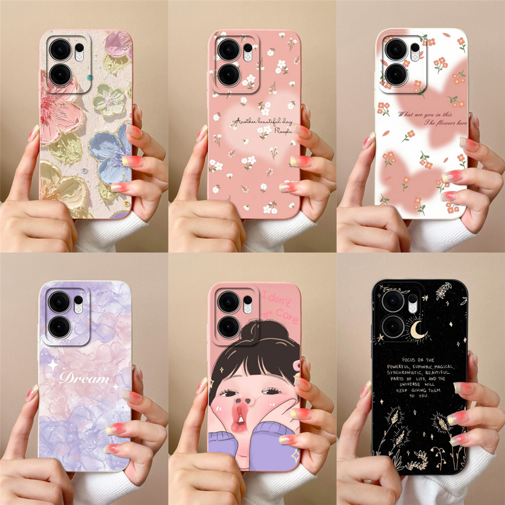 สําหรับ OPPO Reno 15 15C 14 13 12 11 10 Pro 14F 13F 12F 11F 5G กรณีหรูหราดอกไม้ซิลิโคนอ่อนนุ่มปกหลังสําหรับ OPPO Reno14 Pro Reno14 13 12 11 F 5G Shell Capa