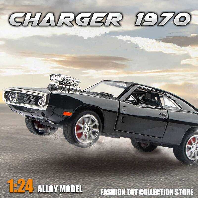 1:24 Challenger 170 Fast & Furious 7 Alloy Car Model Diecasts Toy With Sound And Light Vehicles Dec
