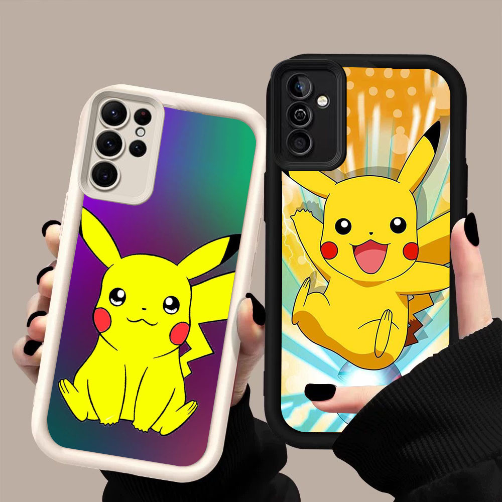 MK-91 Pikachu ปลอกซิลิโคนอ่อนนุ่มสําหรับ Samsung A55 A54 M15 S25 S24 S21 FE Ultra