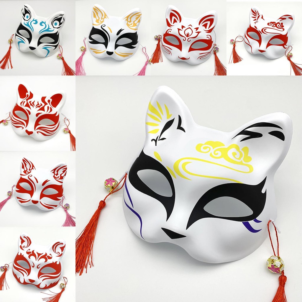 Fox White Handcrafted Half Face Mask สําหรับฮาโลวีนรวบรวมธีมและ