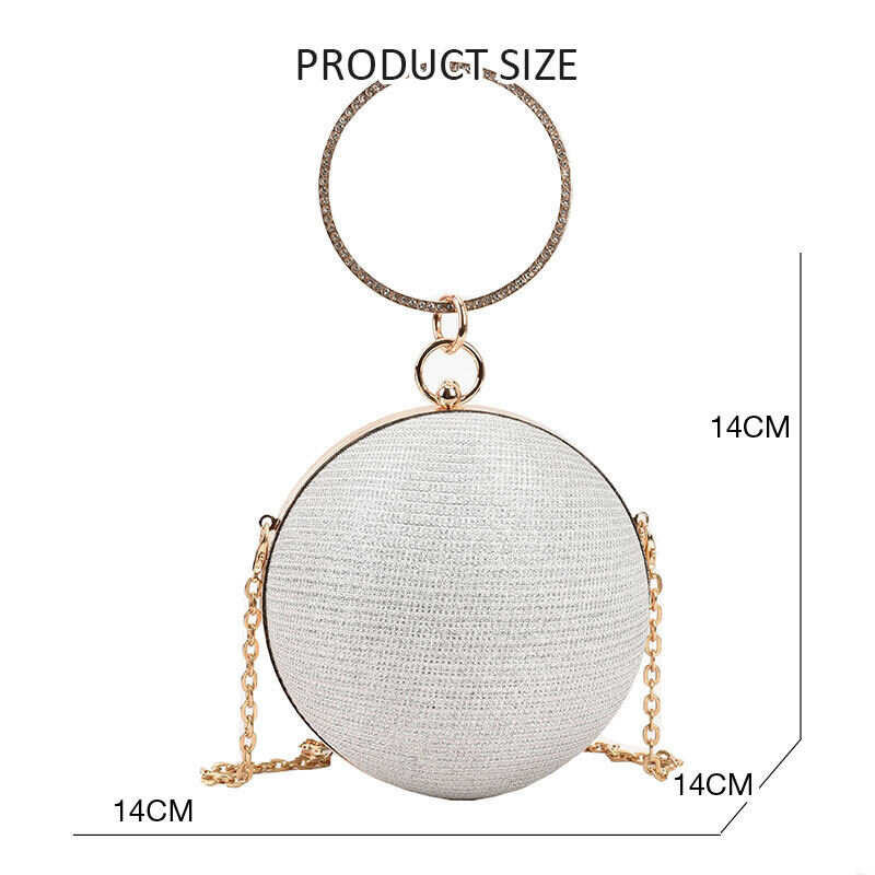 LY Jack Deere Women's Small Round European And American Fashion Tas Bulat Diamond Chain Shoulder Pa