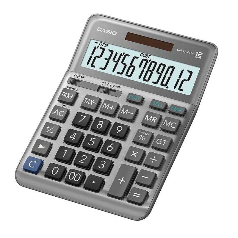 Calculator เครื่องคิดเลข คาสิโอ รุ่น Dm-1200Fm แบบตั้งโต๊ะดีไ