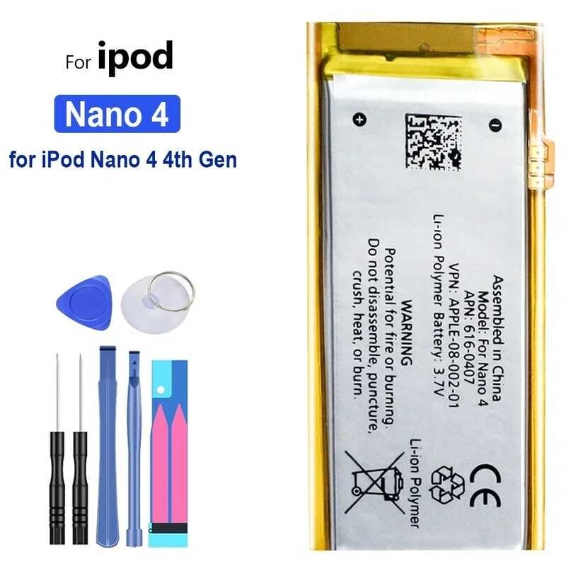 เปลี่ยนแบตเตอรี่ Nano2 Nano4 Nano5 Nano6 Nano7 สำหรับ Apple iPod Nano3 3TH 3Gen 4 5 6 7 MP3 Batra