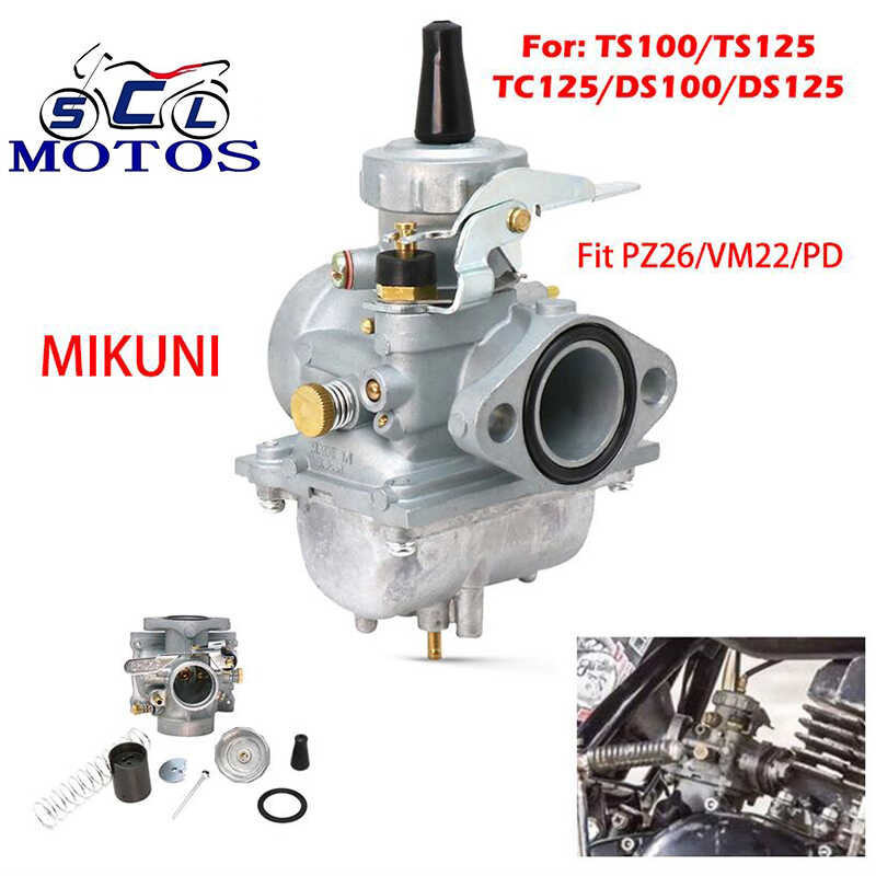 SCL MOTOS Motorcycle Mikuni Vergaser 26Mm Vm22 Pz26 PD Carburetor For SUZUKI Ts125 Ts125n Tc125 Ts1