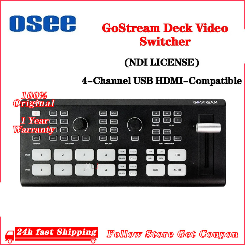 OSEE GoStream Deck Video Switcher 4 ช่อง HDMI-Compatible Live Streaming NDI License