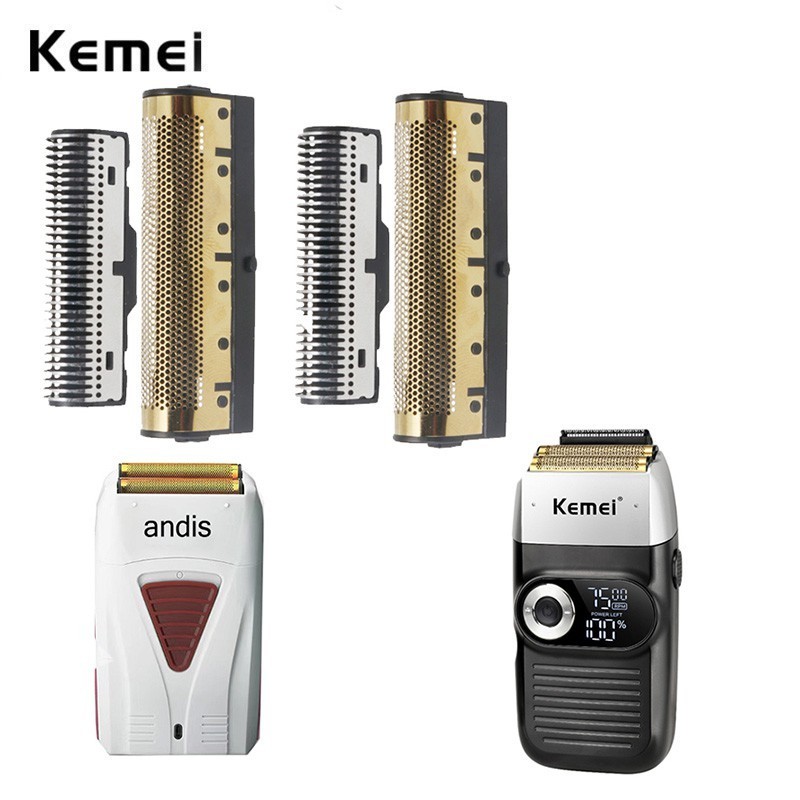 Kemei KM-2026 KM-2028 Original เครื่องโกนหนวดไฟฟ้าใบมีดฟอยล์มีดสุทธิและหัวตัดเหมาะกับเครื่องโกนหนวด