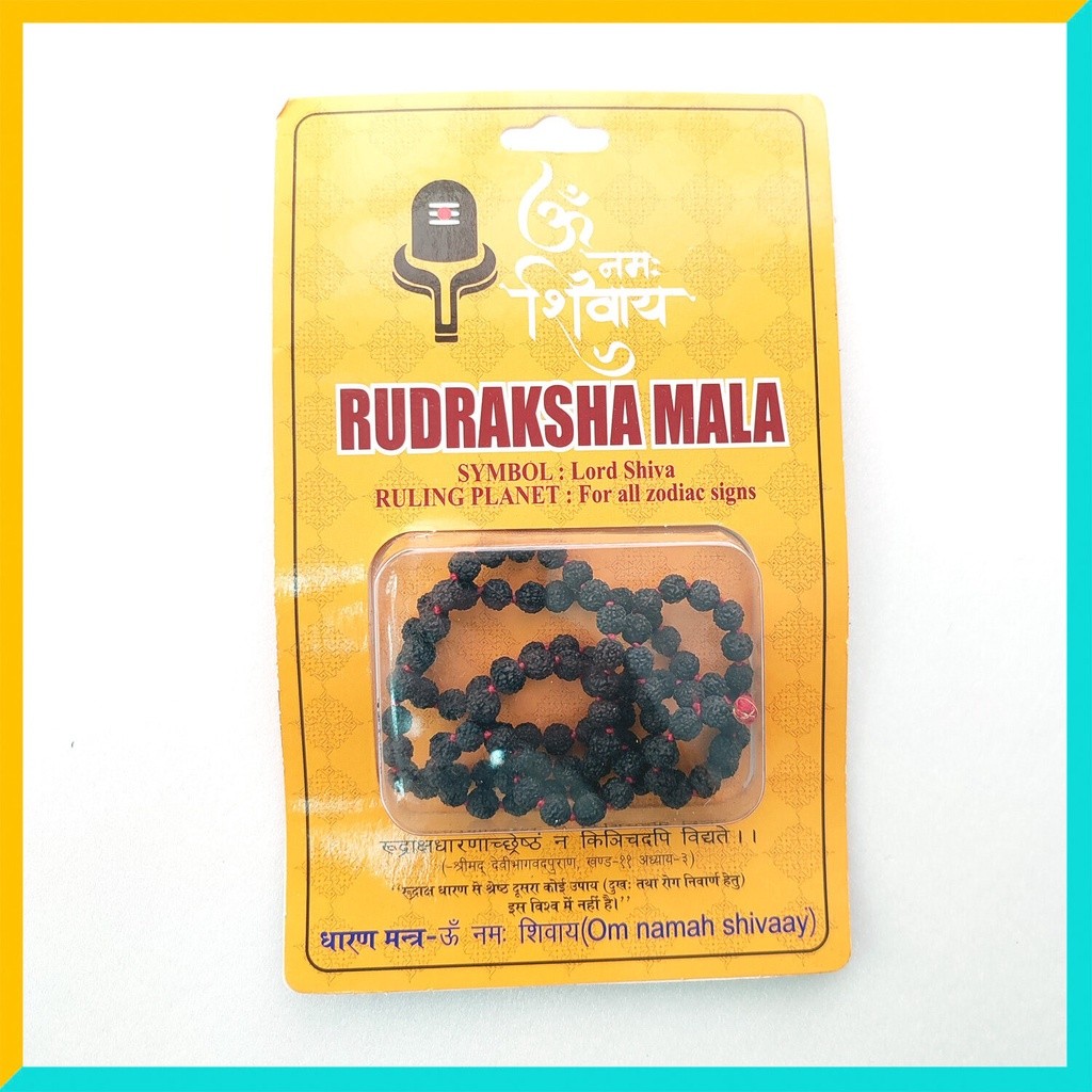 ของแท้ 108 Bead 5 Face Certified Rudeaksha Mala พร้อมใบรับรอง