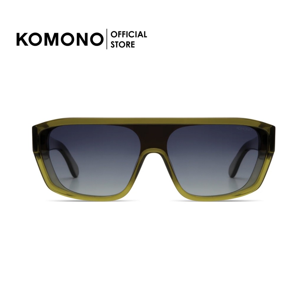 KOMONO Vice Moss แว่นกันแดดทรงสี่เหลี่ยมผืนผ้า สีเขียว
