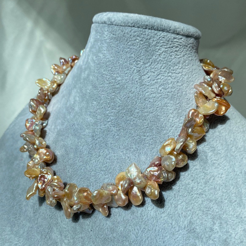 Krabi andaman pearl สร้อยคอไข่มุกบาร็อกเคชิ