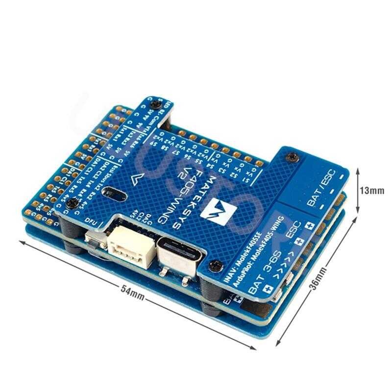 Δ Matek Mateis ควบคุมการบิน F405 WING V2 FC Baro OSD กล่องดำสำหรับ Ard