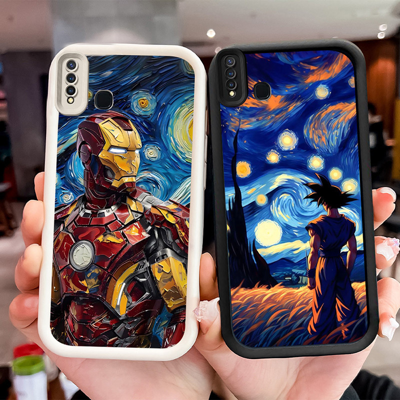 ปลอกกันกระแทกสําหรับ VIVO Y17 Y12 Y50 Y30 Y15 Z1 Y19 V15 Pro WF26 marvel Heroes