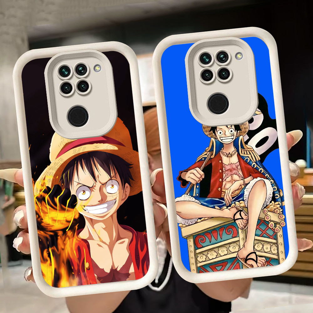 ปลอกอ่อนสําหรับ Xiaomi Redmi Note 9 8 9S Pro Max สีขาว Q28 One Piece Luffy
