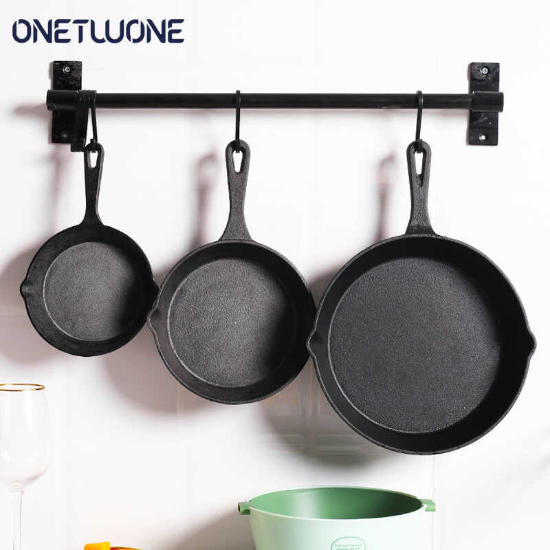LY Onetwone Cast Iron Frying Pan Mini Non-Stick Stir-Fry Pan Steak Pan BBQ Baking Grill Pan Gas Ind