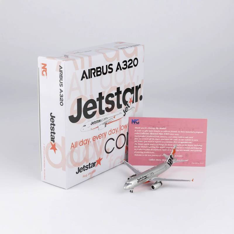{ของเล่นสดใส} NG 1/400 VH-VFF/VH-VFJ Jetstar Airlines Airbus A320-200 โมเดลเครื่องบินโลหะผสม 250727