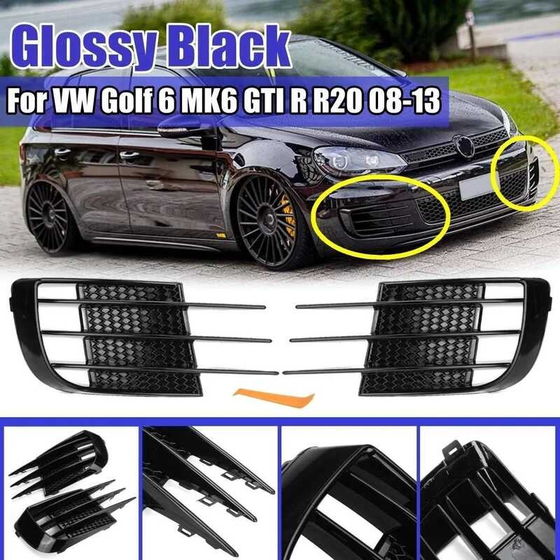 Pair Car Fog Lamps Cover Grill For VW Golf 6 6 VI GTI GTD R R20 2008-2013 Fog Light Eyebrow Eye Win
