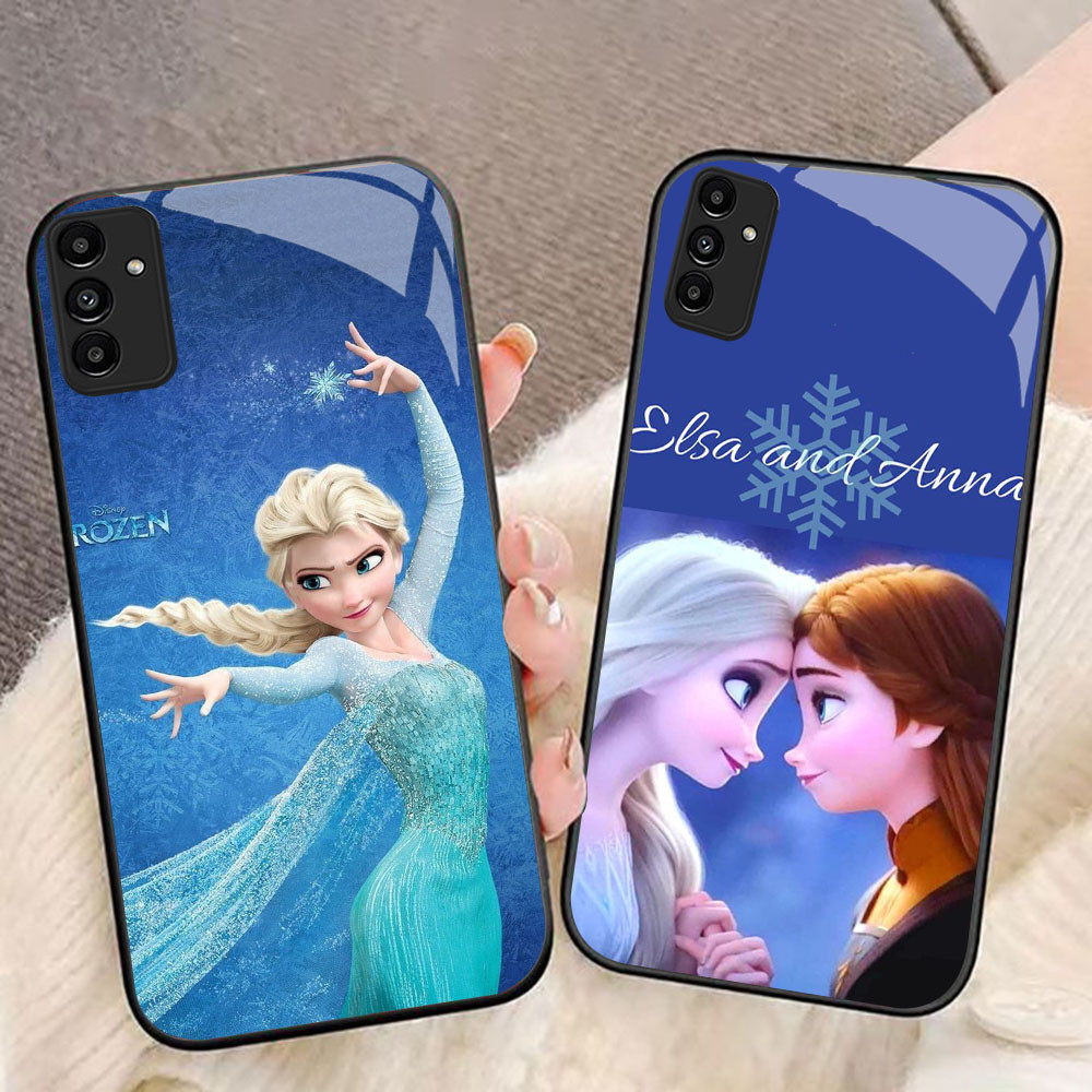MK-58 Disney Frozen Liquid HD Glass Casing สําหรับ Samsung A05S A35 A55 A24 A14 A15 A04S A34 A25 M15