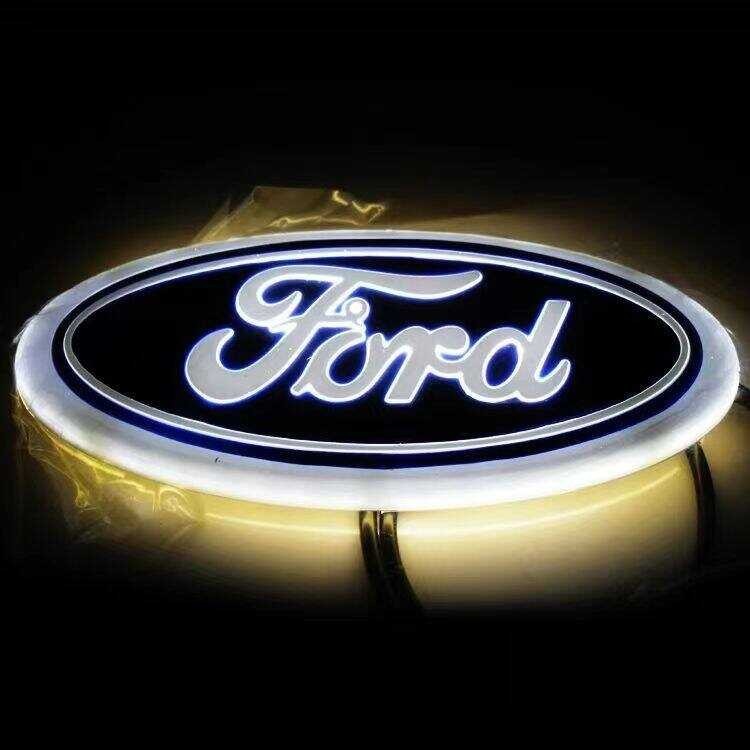 4D Led Light Sticker Badge Emblem Auto Accessories For Ford Ranger Everest Wildtrak Mustang Territo