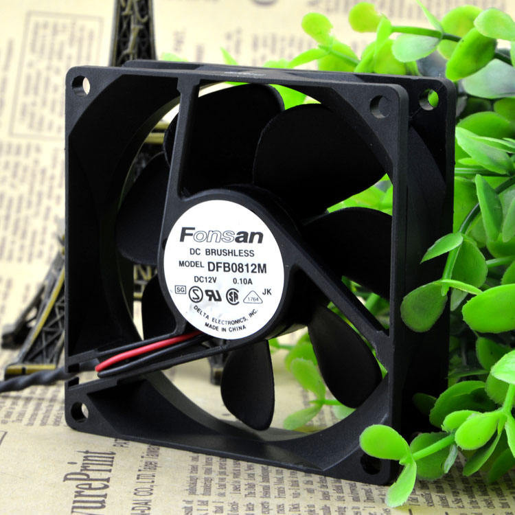 Original DELTA DELTA DELTA DFB0812M 8CM 0.10 A 8025 แชสซีพัดลมระบายความร้อนแบบเงียบ