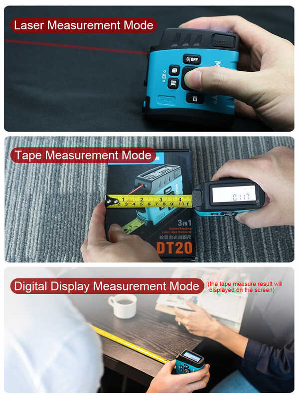 ❤ Mileseey 3-In-1 ดิจิตอลเลเซอร์เทปวัด Dt20/Dt11/Dt10 40M/60M เลเซอร