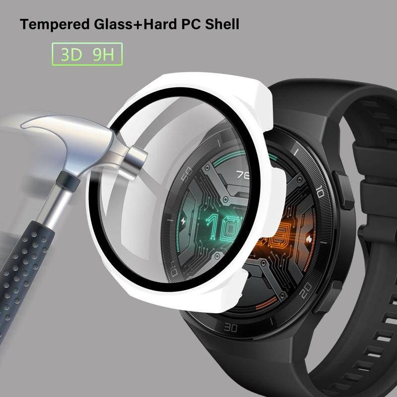 แก้ว + กรณีสําหรับนาฬิกา Huawei GT 3 2 Pro 2e 42 46 MM ฝาครอบกันชนป้องกันหน้าจอ Huawei นาฬิกา 3 Pro 46 48 MM ฝาครอบ