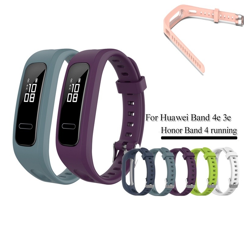 สายซิลิโคนสําหรับเล่นกีฬาสําหรับ Honor band 4 วิ่งสายรัดข้อมือ Huawei band 4e 3e