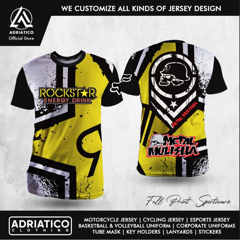 Fly Racing Fly Rockstar Metal Mulisha Sublimation Jersey เสื้อยืด Unisex