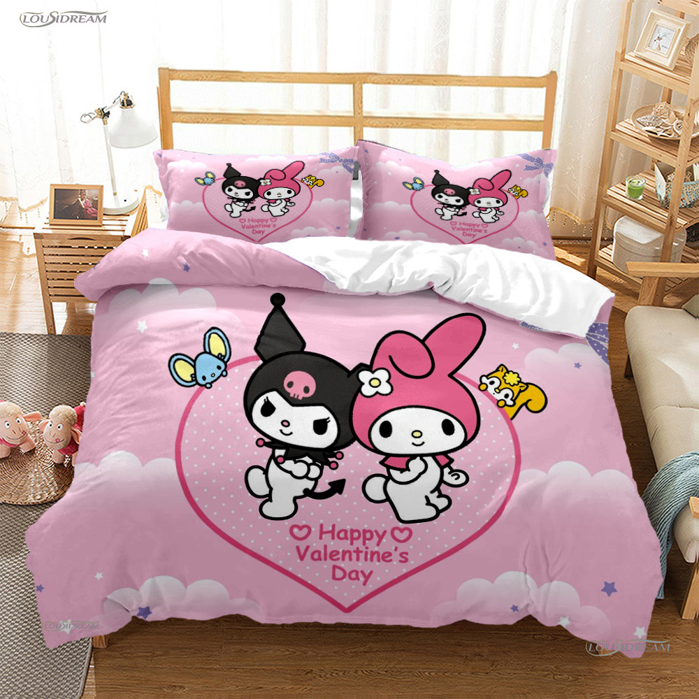 Meloday Cartoon My Cute All Season Duvet Comforter Beddin Sets Soft Quilt Cover and Pillowcases