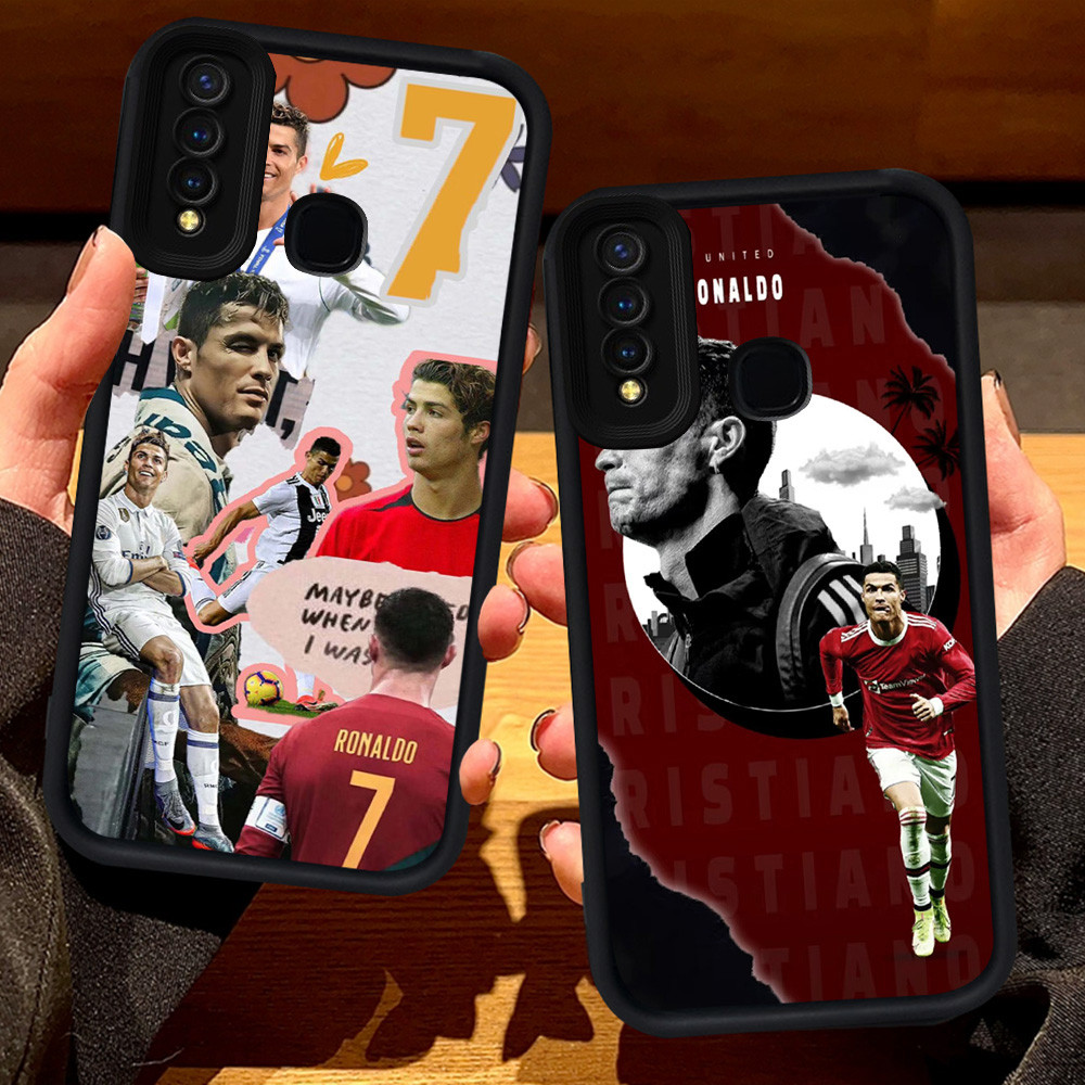 S6 CR7 Ronaldo ฟุตบอลสําหรับ VIVO Y91C Z1 Pro Y50 Y91 Y17 Y30 Y93 Y19 V9 Y95 Y12 Y30i Y15 สีดํา