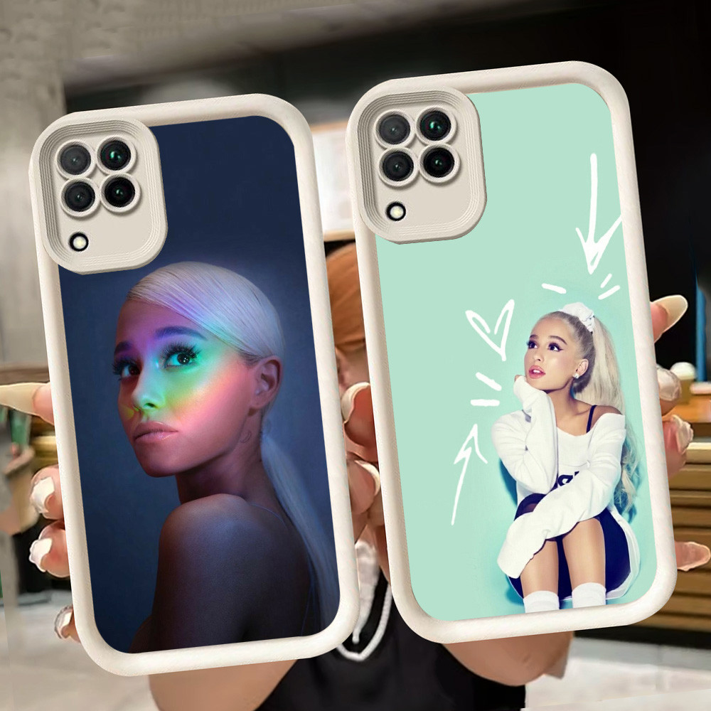 ปลอกอ่อนสําหรับ Samsung M04 A04E A05 A12 A04 F04 J2 A06 A07 A22 J7 Prime Pro 5G สีขาว Q58 Ariana Gra