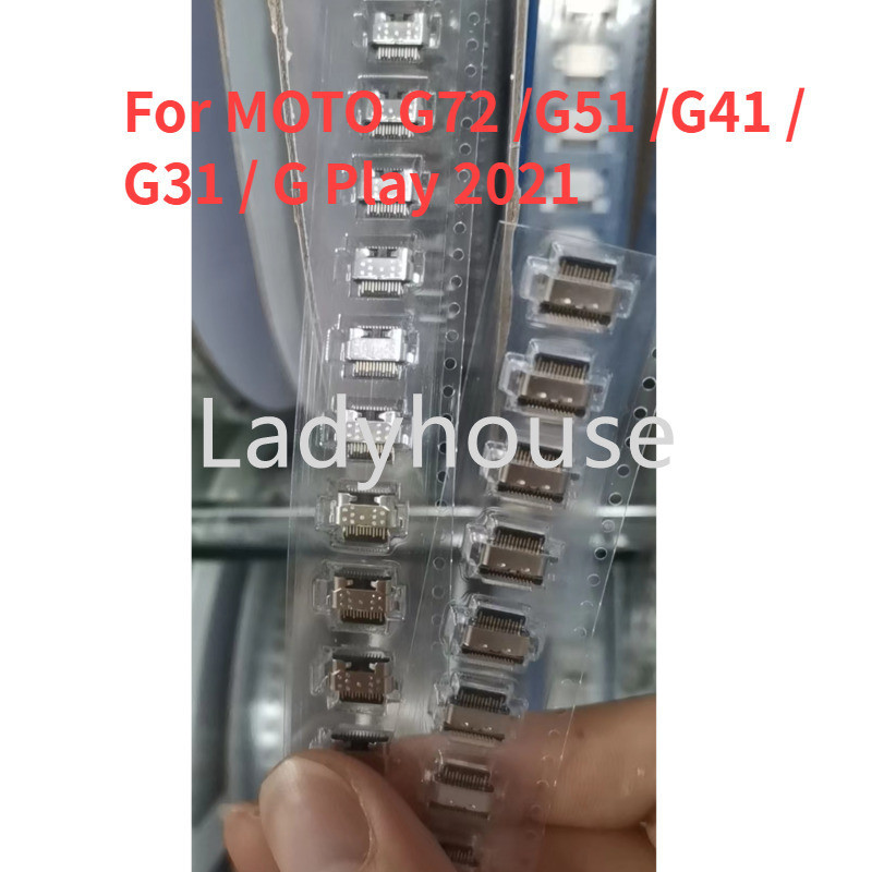 2-20PCS Charger Pin พอร์ตสําหรับ Motorola MOTO G72 G51 G41 G31/G Play 2021 Power Type-C USB ชาร์จ Do