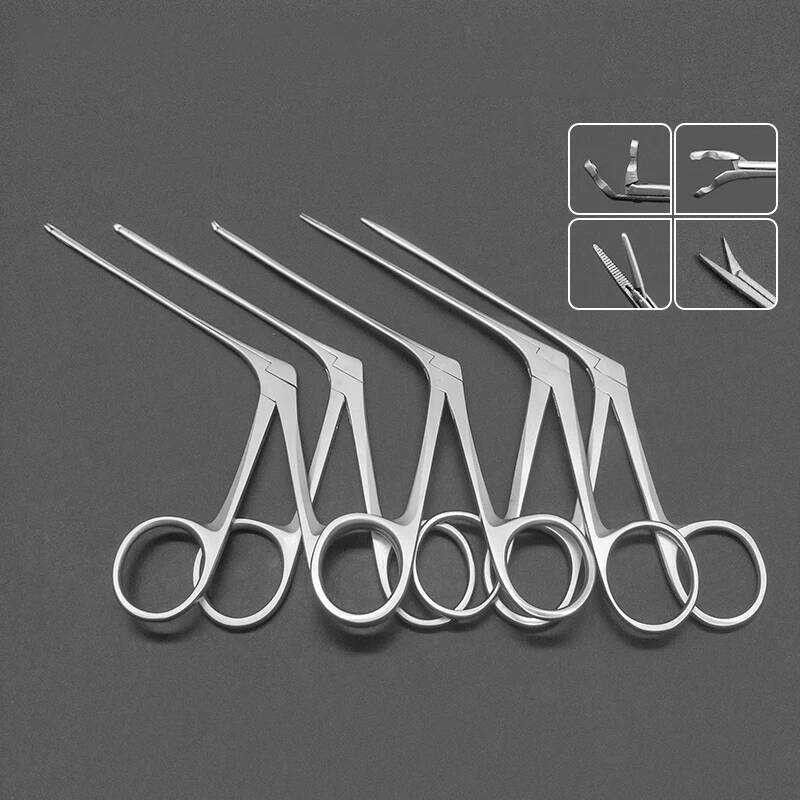 Microscopic Middle Ear Forceps Ear Picking Tool Cerumen Ear Wax Clamp Polyp Forceps Foreign Forceps