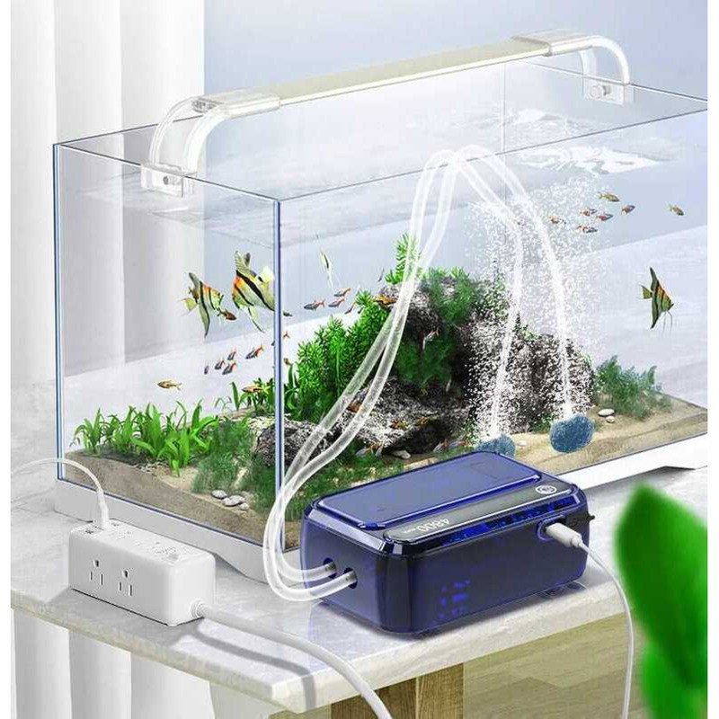 Aqrium ตู้ปลาออกซิเจนชาร์จ Dl-Purpose Air ปั๊ม Usb แบตเตอรี่ลิเธียมในครัวเรือนแบบพกพาตกปลา Mute 4800