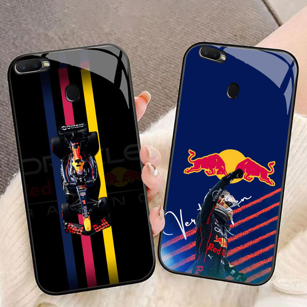 MK-84 Max Verstappen F1 Racing Liquid HD Glass Casing สําหรับ OPPO A7 A12 A12S A11K A5S F9 F7 F5 Rea